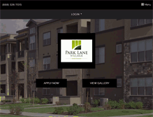 Tablet Screenshot of parklanevillage.com